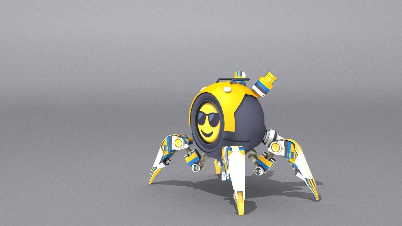 3D Smart Drone SD3 Low-poly 3D model_2