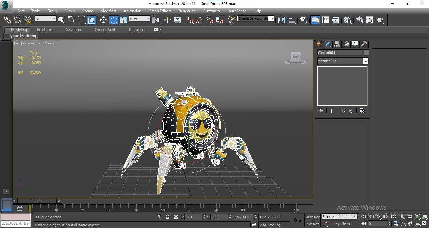 3D Smart Drone SD3 Low-poly 3D model_25