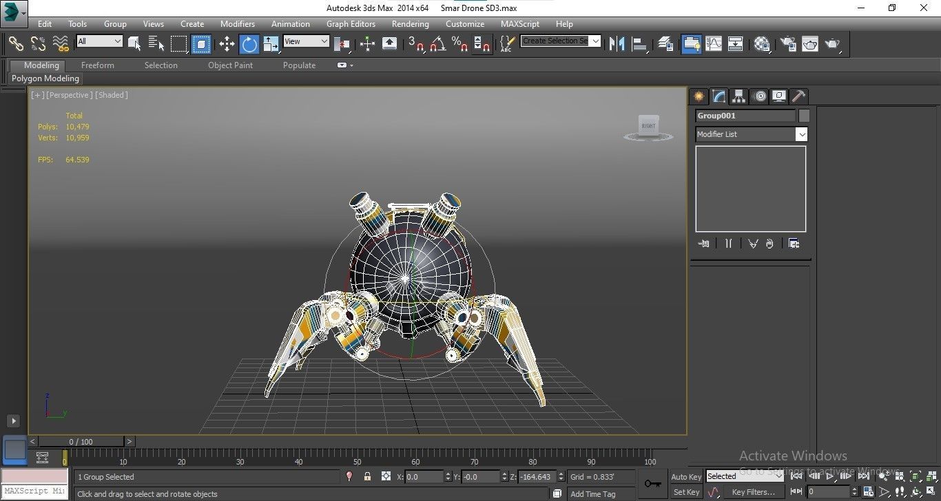 3D Smart Drone SD3 Low-poly 3D model_24