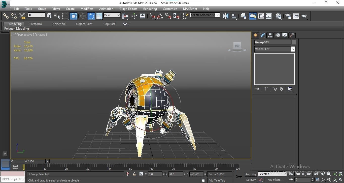 3D Smart Drone SD3 Low-poly 3D model_23