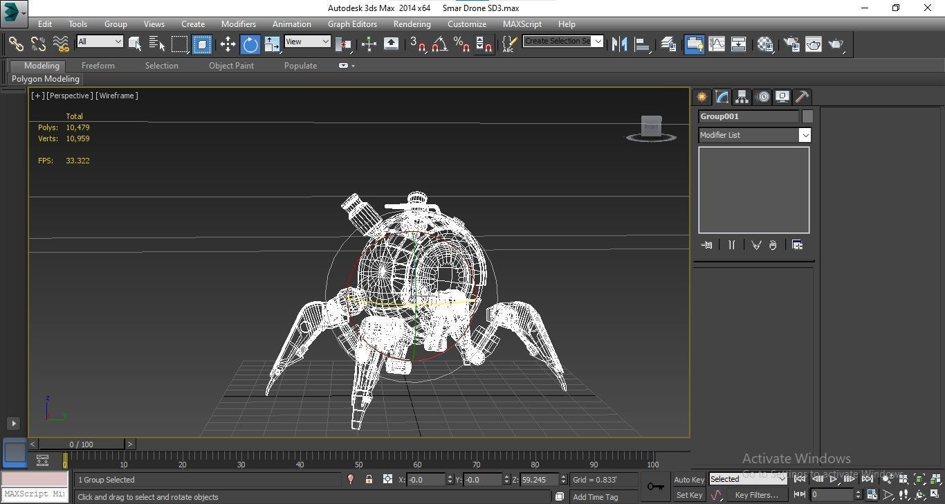 3D Smart Drone SD3 Low-poly 3D model_21