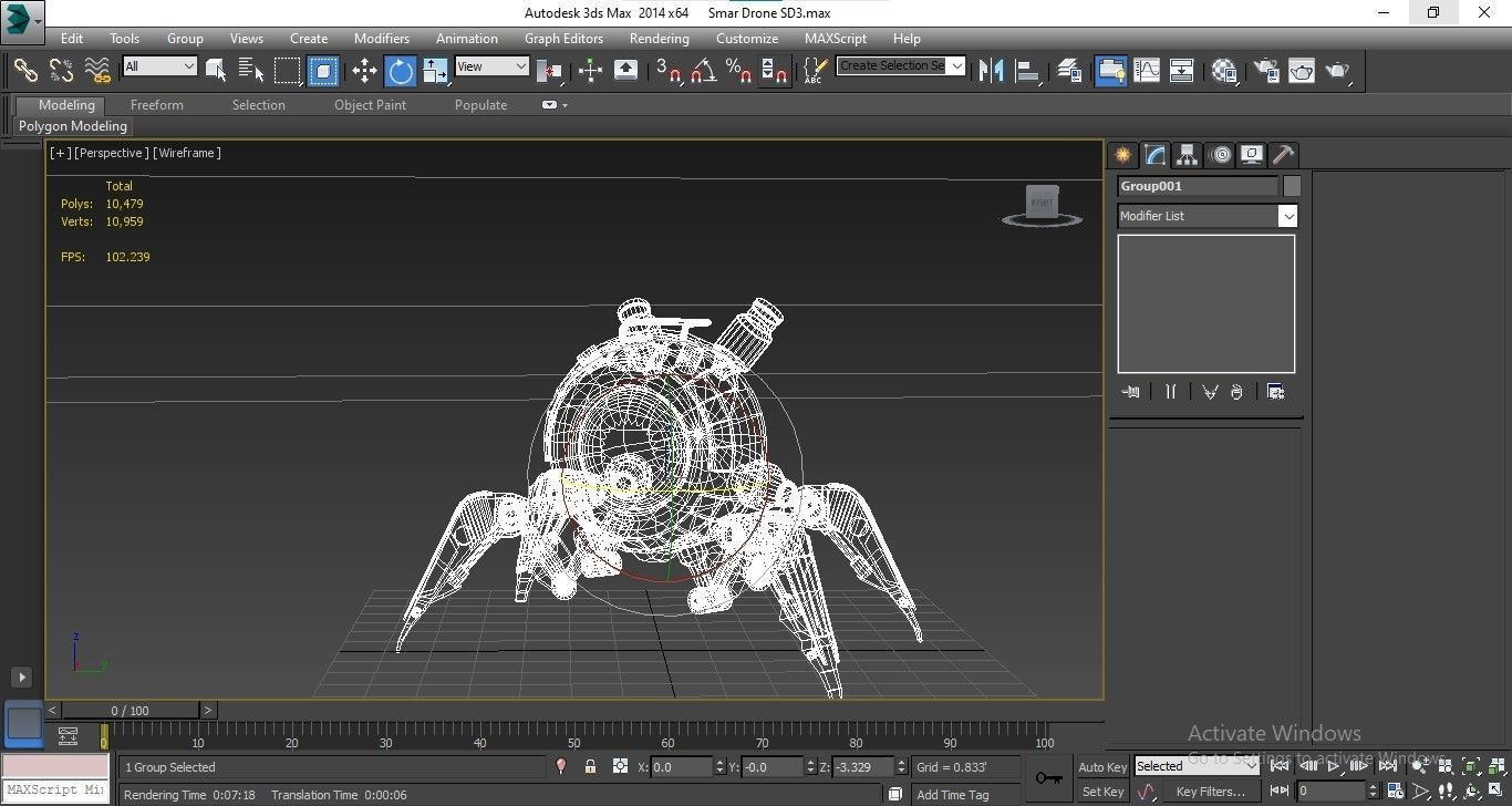 3D Smart Drone SD3 Low-poly 3D model_18