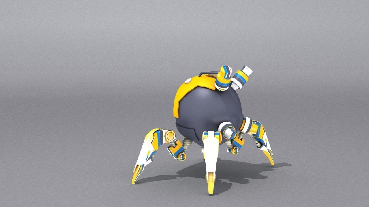 3D Smart Drone SD3 Low-poly 3D model_6