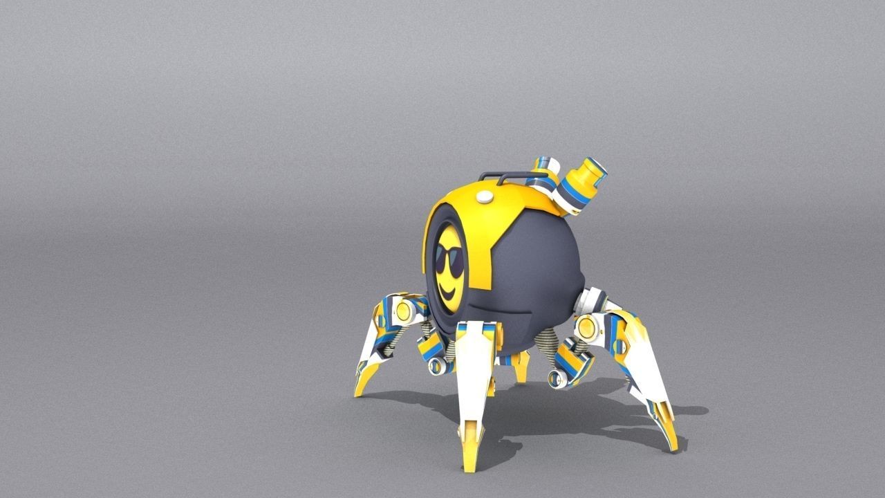 3D Smart Drone SD3 Low-poly 3D model_3