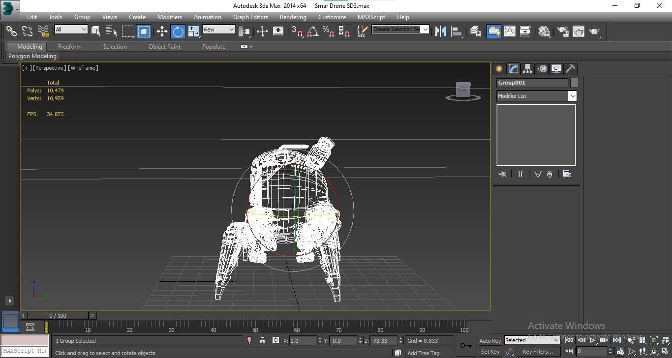3D Smart Drone SD3 Low-poly 3D model_19