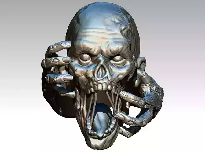 Monster Zombie Skull Head Ring model