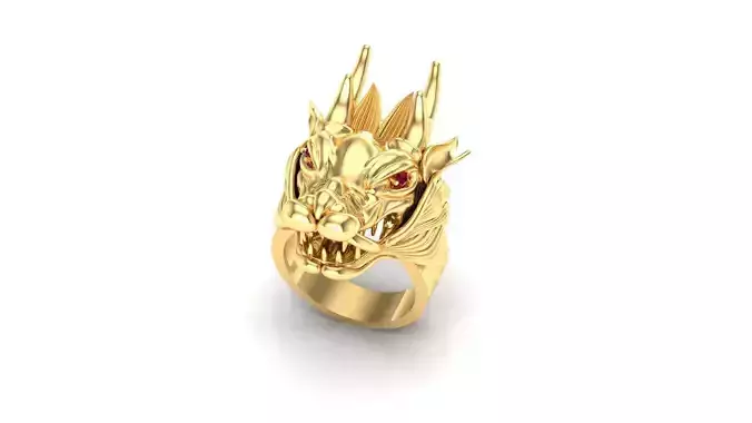 dragon ring 3D print model 3D print model