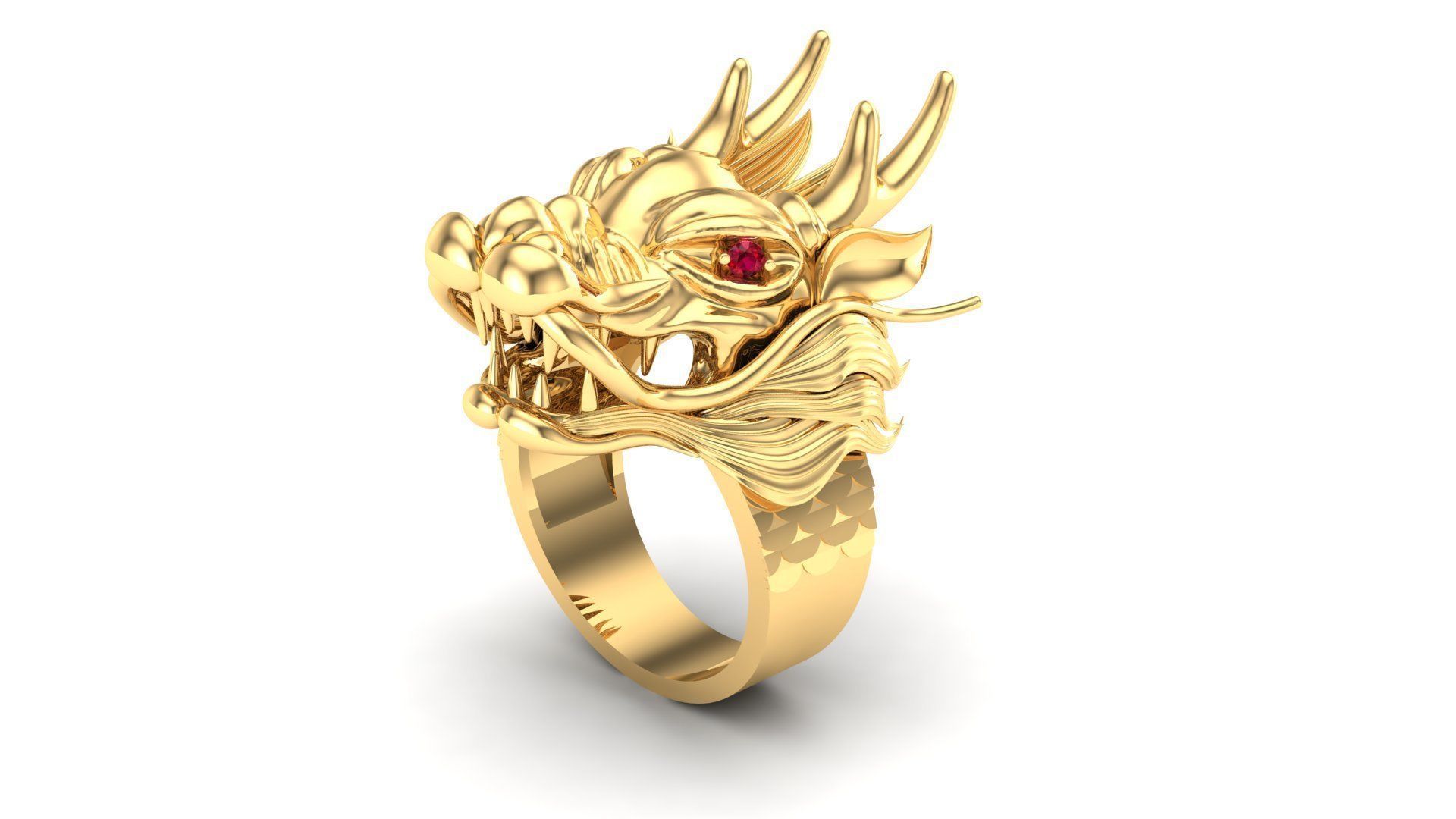dragon ring 3D print model 3D print model_1