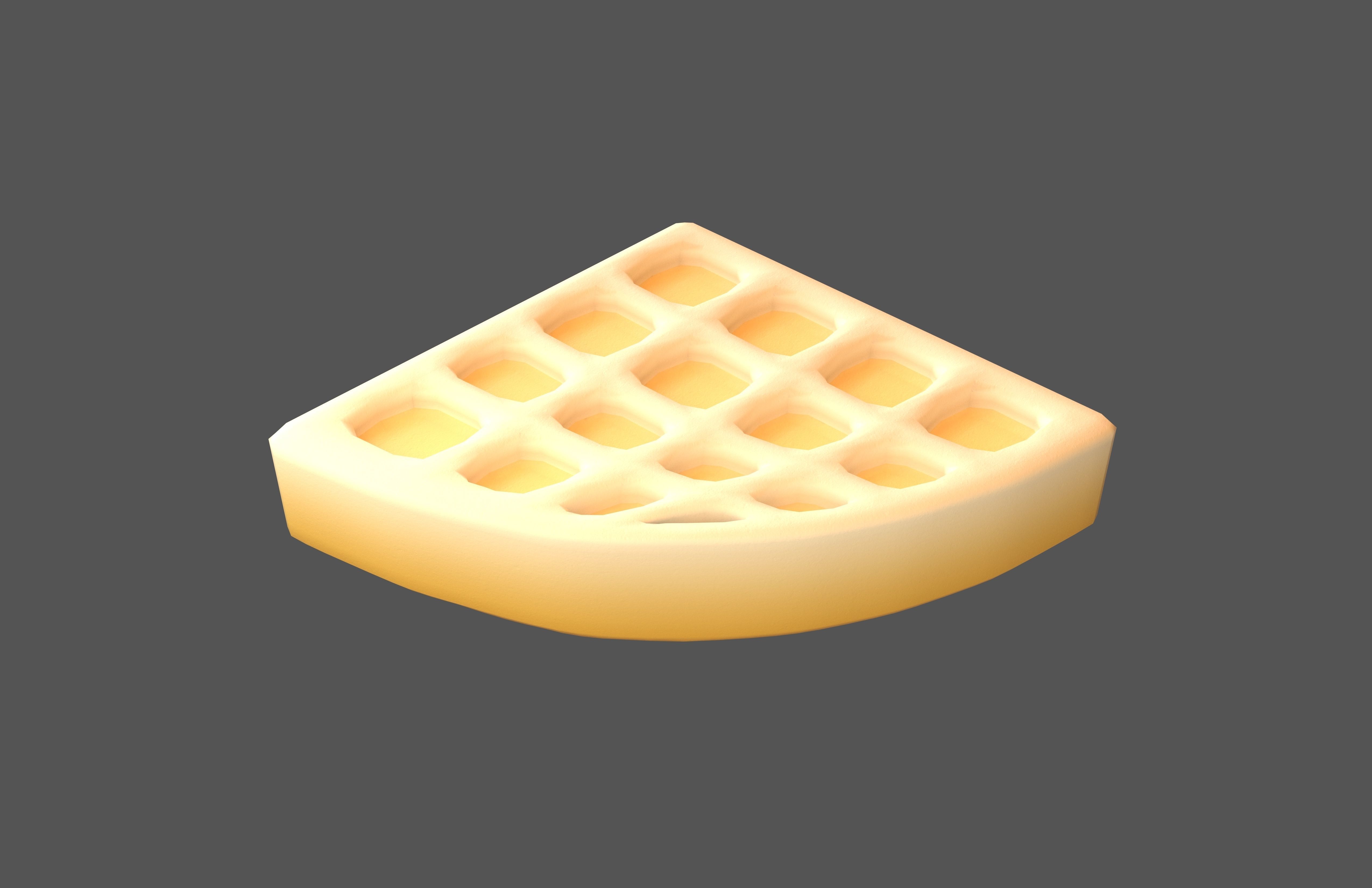 Cartoon Wafer v2 001 Low-poly 3D model_2