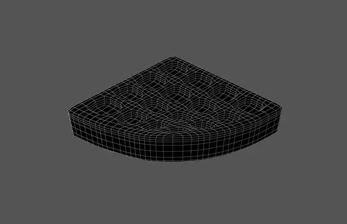 Cartoon Wafer v2 001 Low-poly 3D model 6