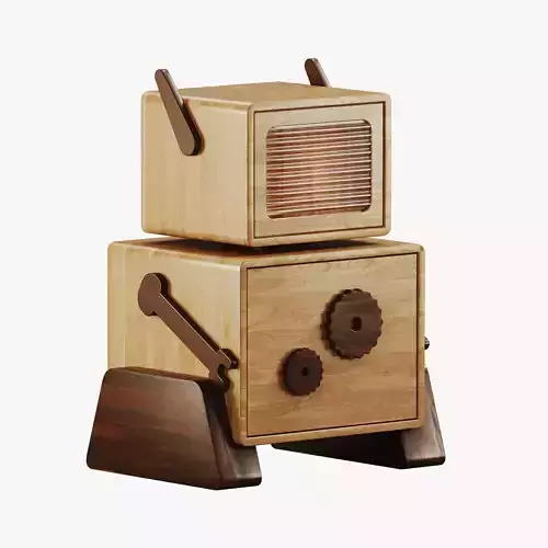 Childrens bedside table in the shape of a robot 3D model