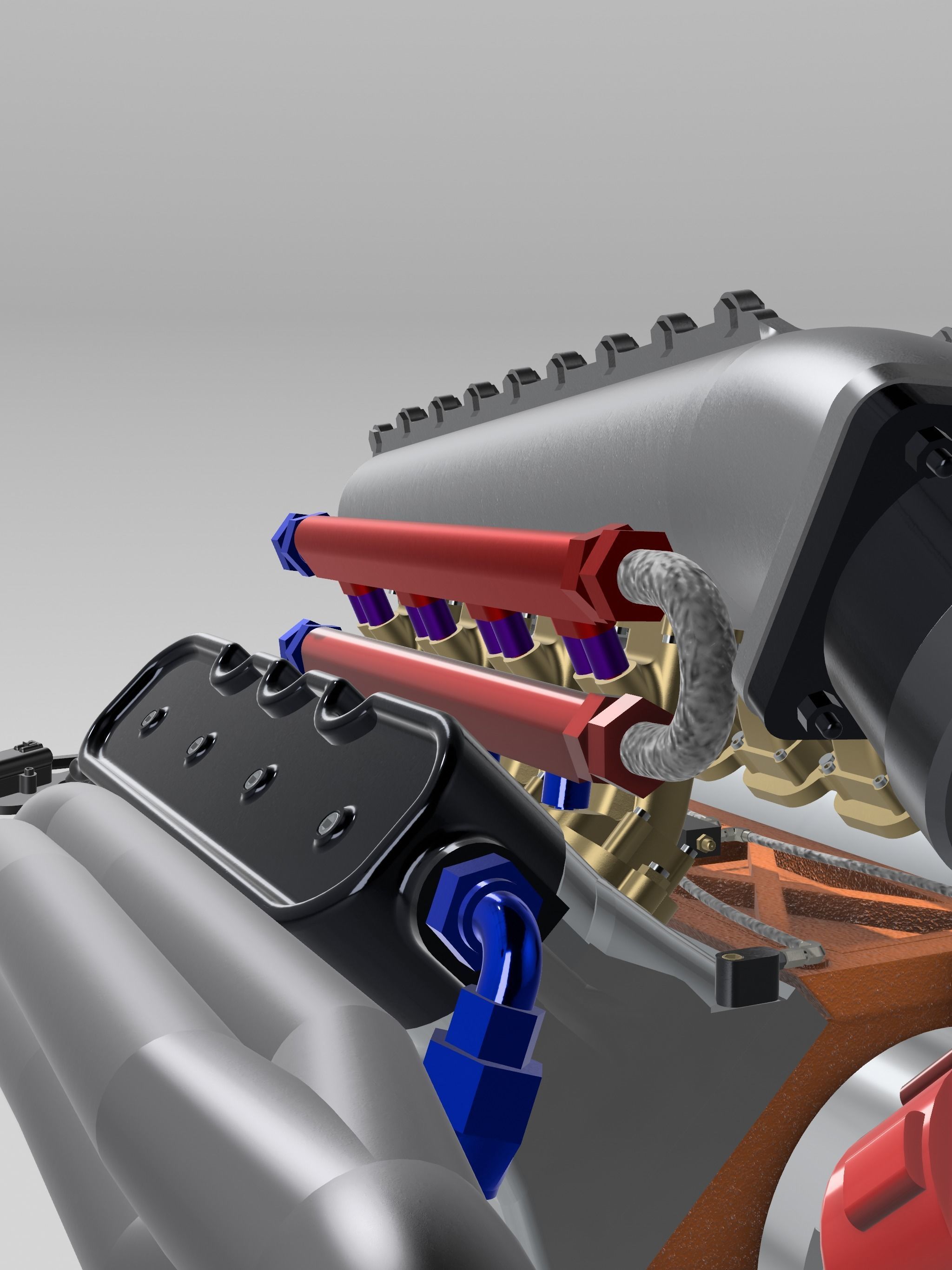 LSX Outlaw Twin Turbo Engine v3 3D print model_10