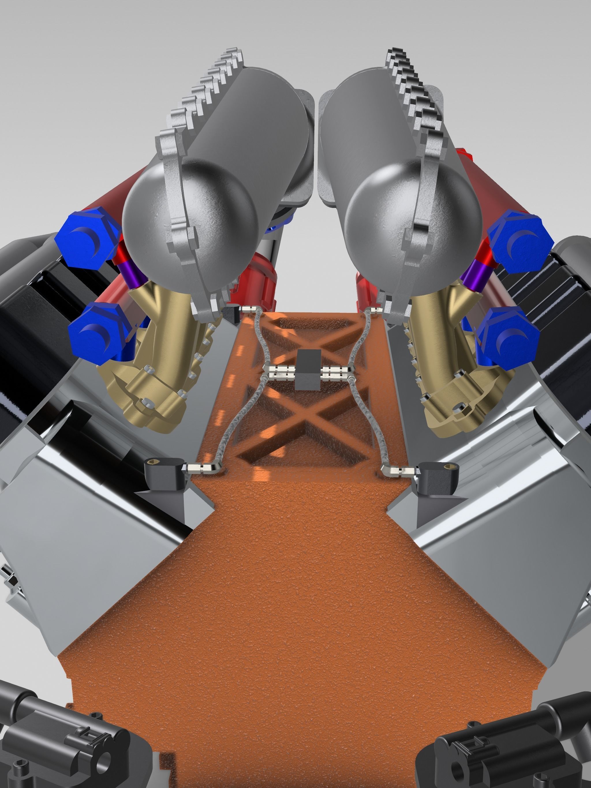 LSX Outlaw Twin Turbo Engine v3 3D print model_4