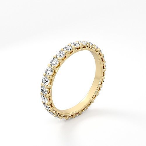ring band gem round  3D print model