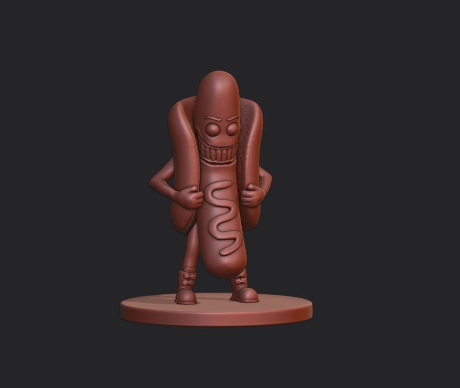 mega hot dog 3D print model_3
