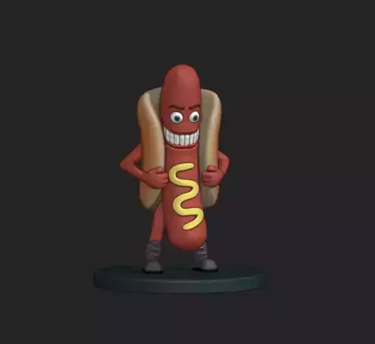 mega hot dog 3D print model