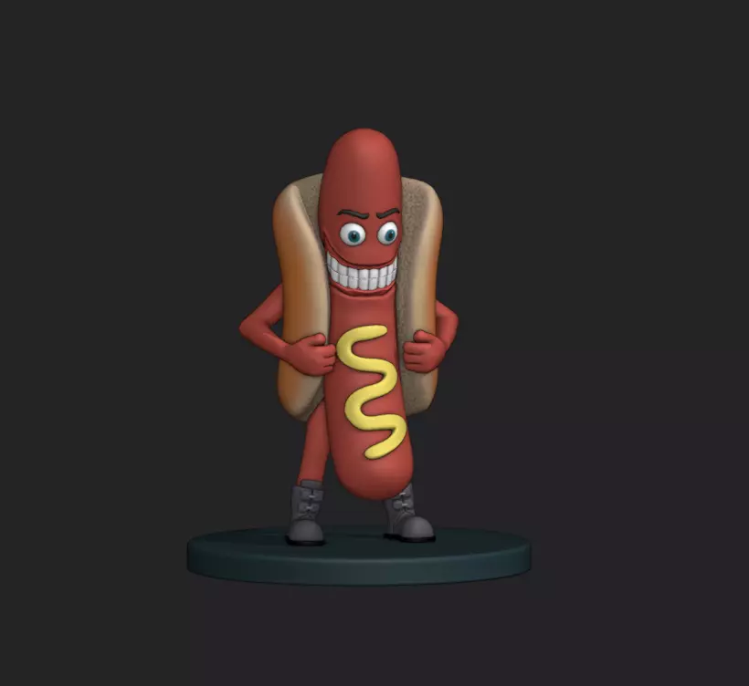mega hot dog 3D print model_0