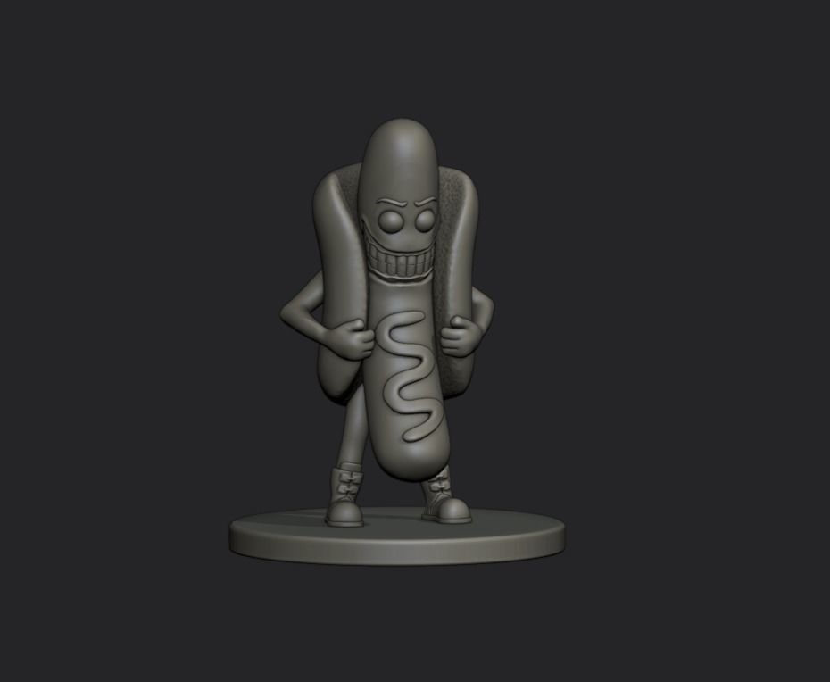 mega hot dog 3D print model_4