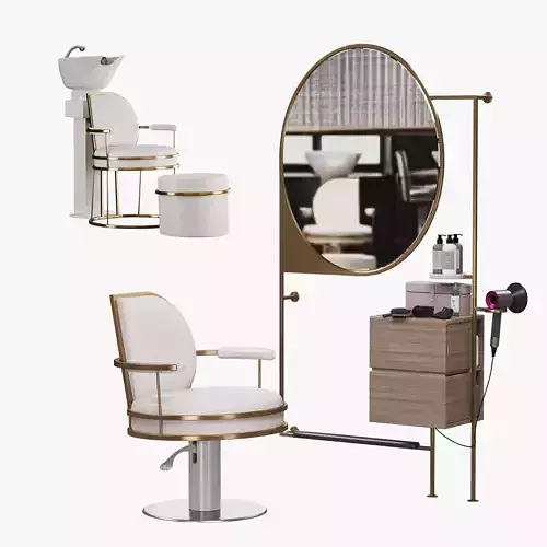Watson Cindarella Hairdresser Workstation Low-poly 3D model