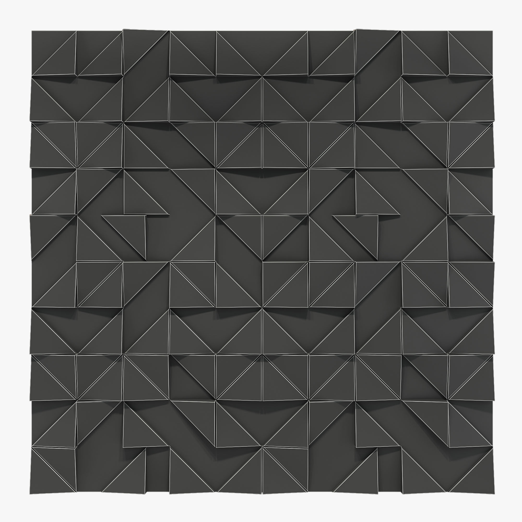 3D wall panel 01 Low-poly 3D model_3