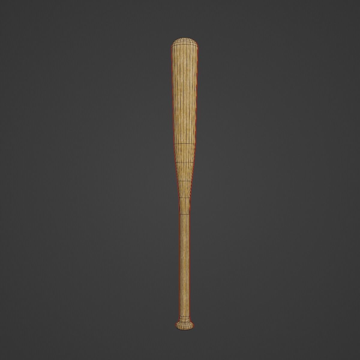 Baseball Bat 02 Low-poly 3D model_7