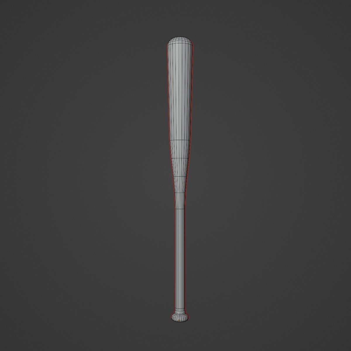 Baseball Bat 02 Low-poly 3D model_9