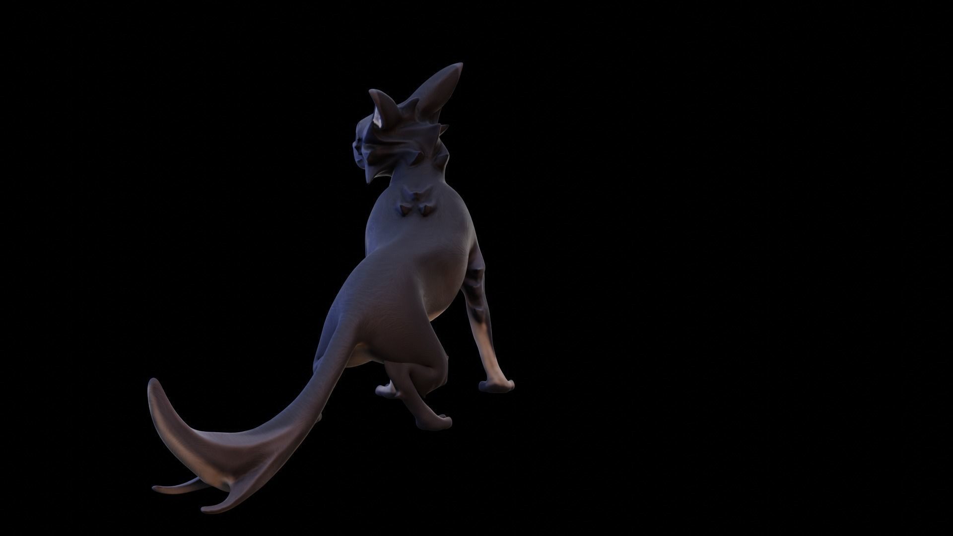 Stylized Cat - Rigged Cartoon Character for Blender Low-poly 3D model_28
