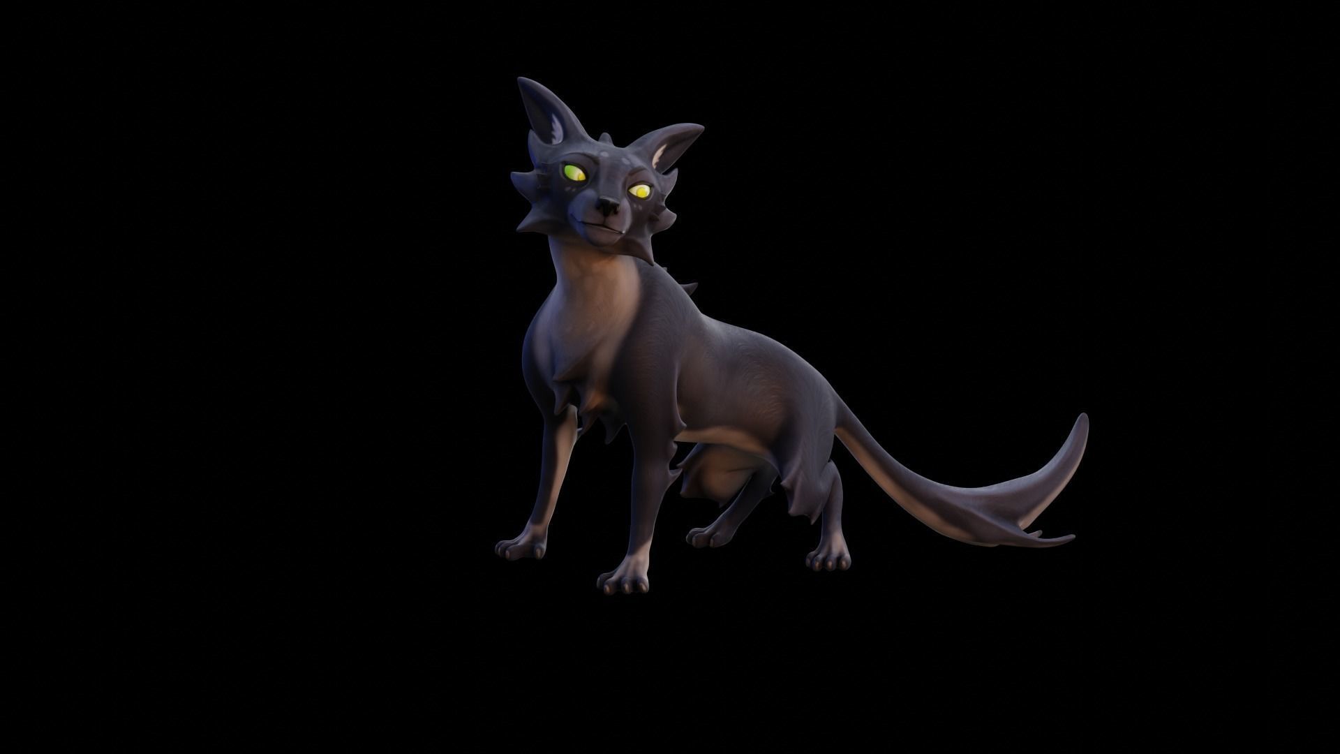 Stylized Cat - Rigged Cartoon Character for Blender Low-poly 3D model_16