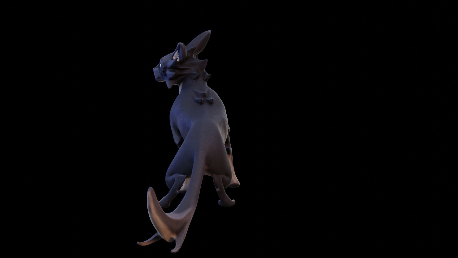 Stylized Cat - Rigged Cartoon Character for Blender Low-poly 3D model_29