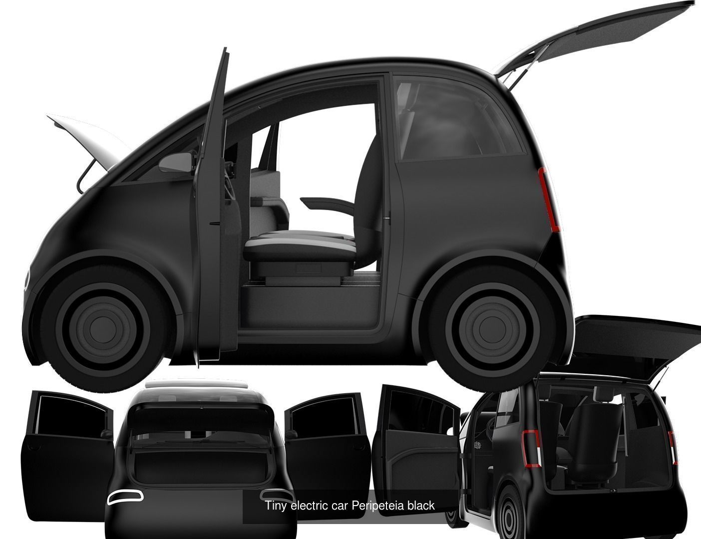 Small Electric Car 3D Model Collection_1