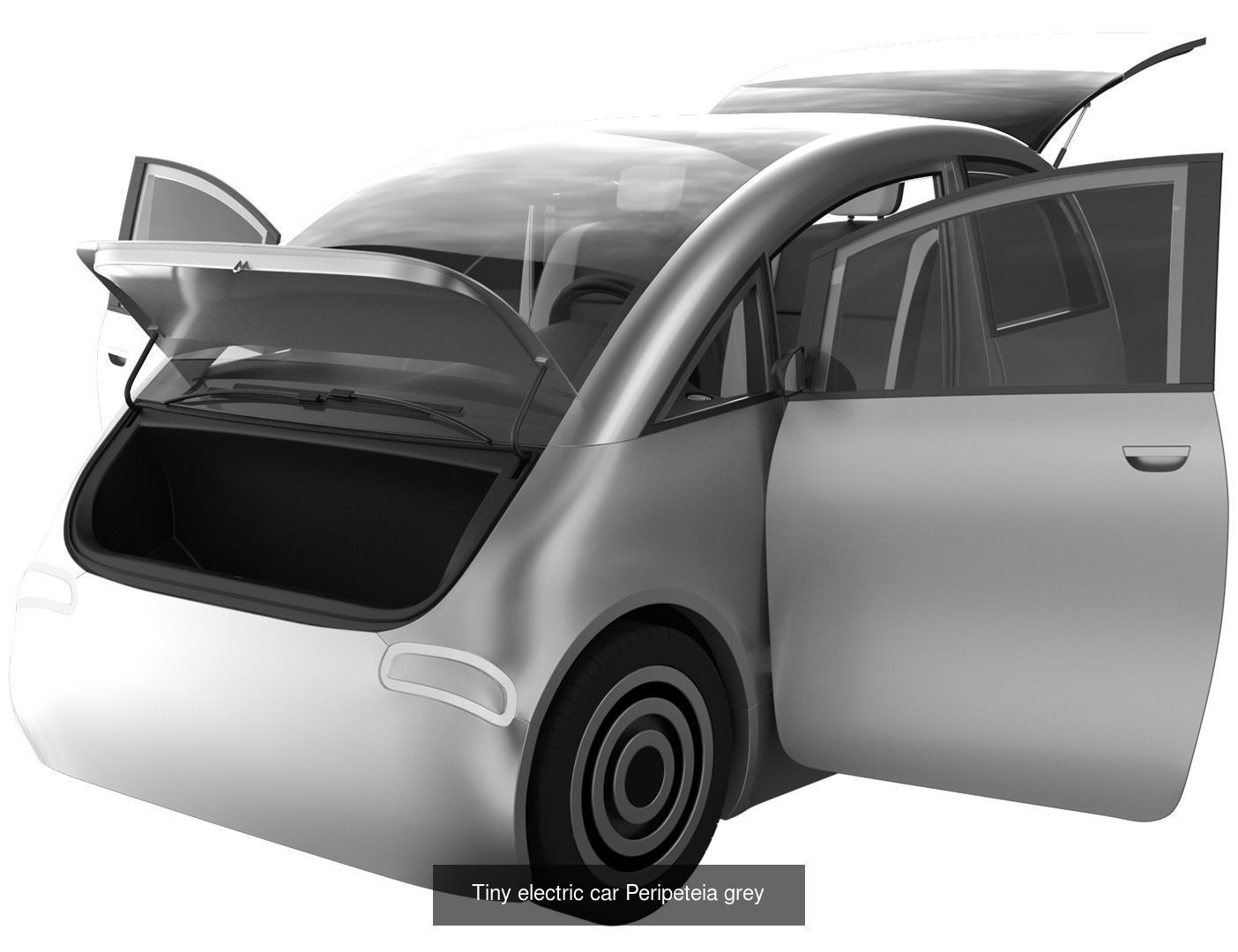 Small Electric Car 3D Model Collection_2