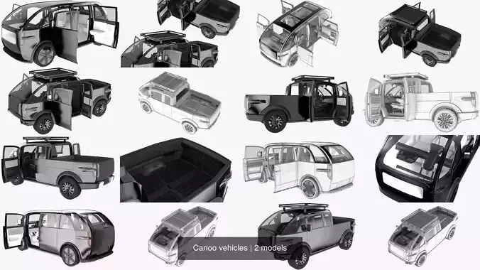 Canoo vehicles 3D Model Collection