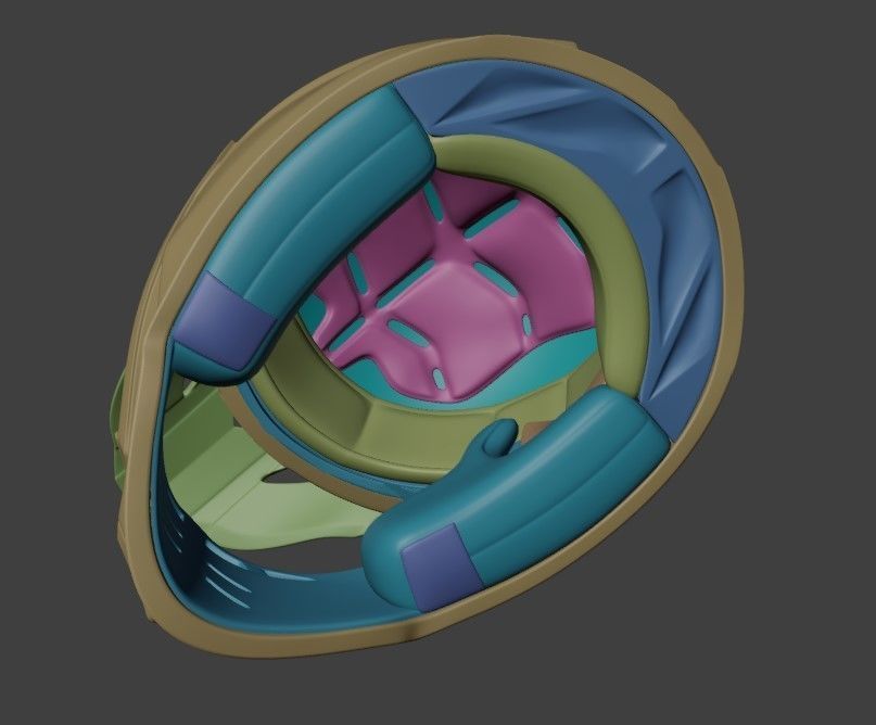 Motocross Helmet LS2 - Neon Version 3D model_11