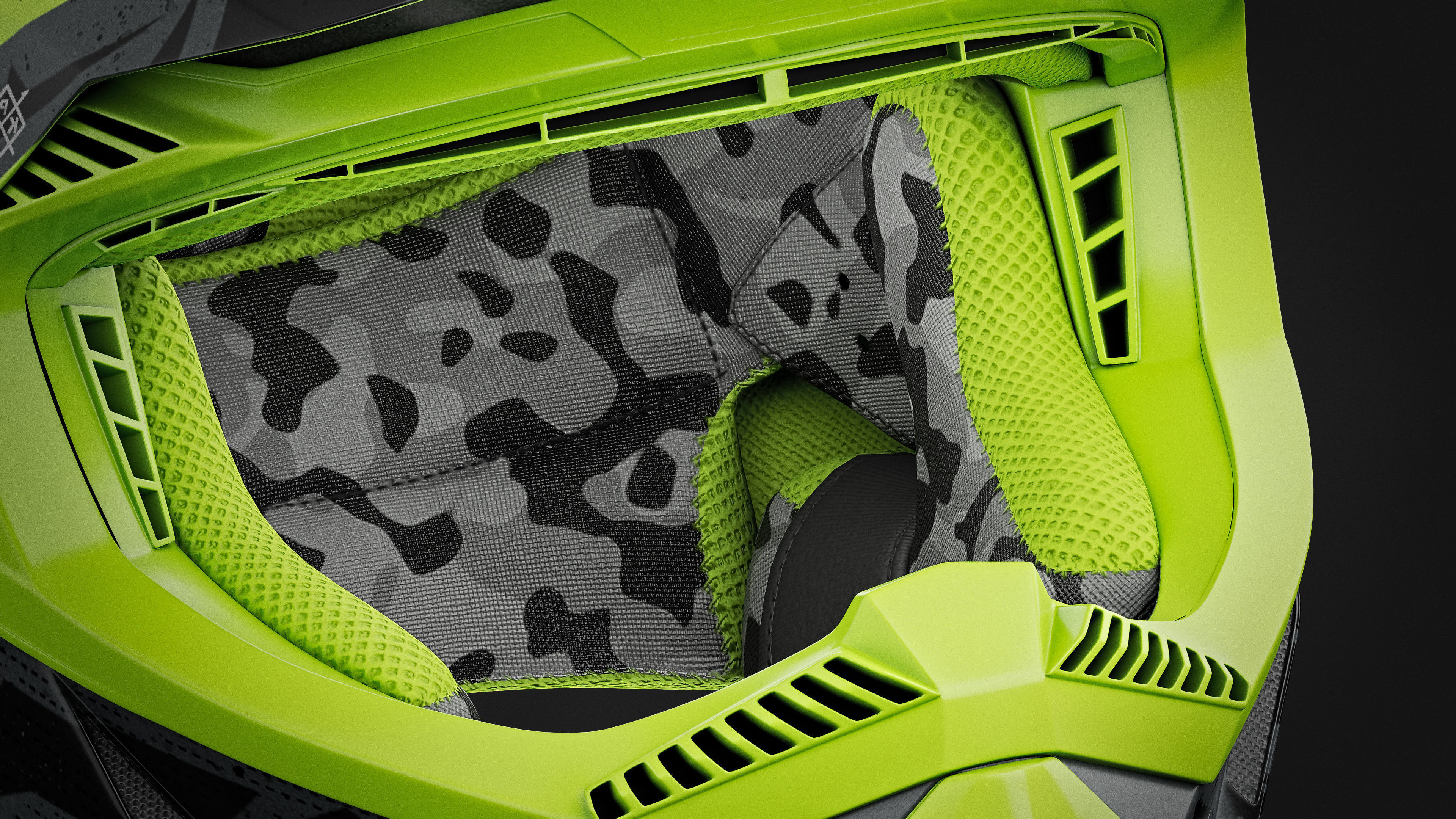 Motocross Helmet LS2 - Neon Version 3D model_5