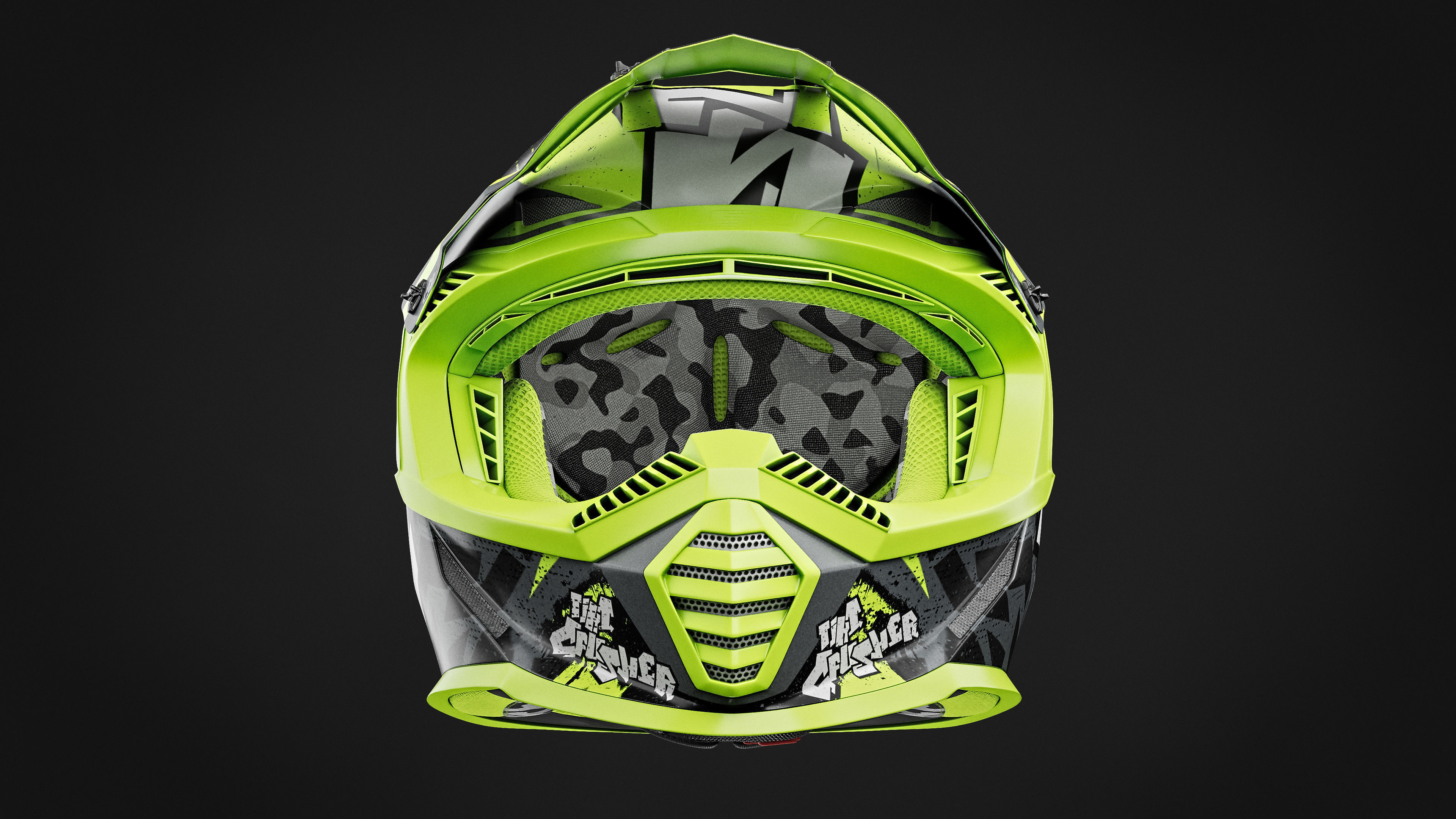 Motocross Helmet LS2 - Neon Version 3D model_1