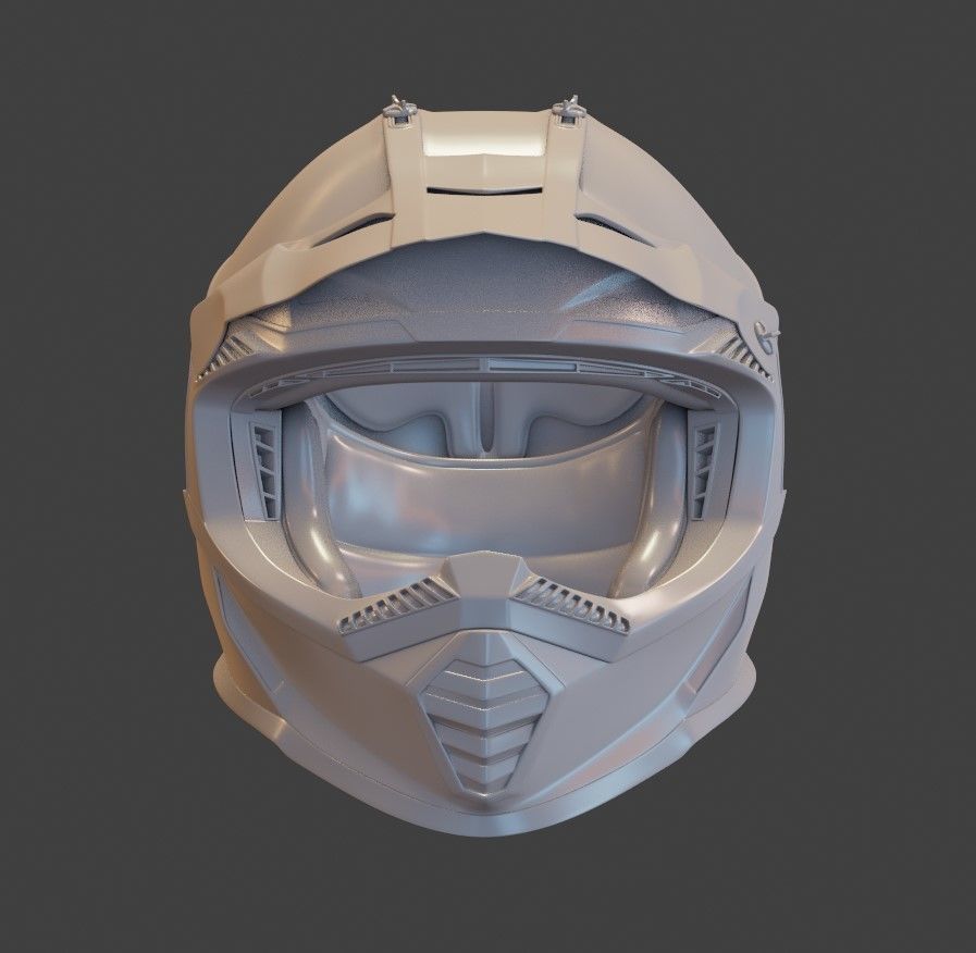 Motocross Helmet LS2 - Neon Version 3D model_7