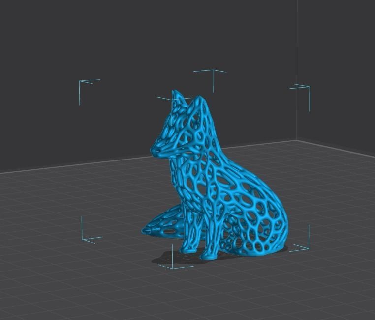 Spirit of the fox Vornoi edition 3D print model_16
