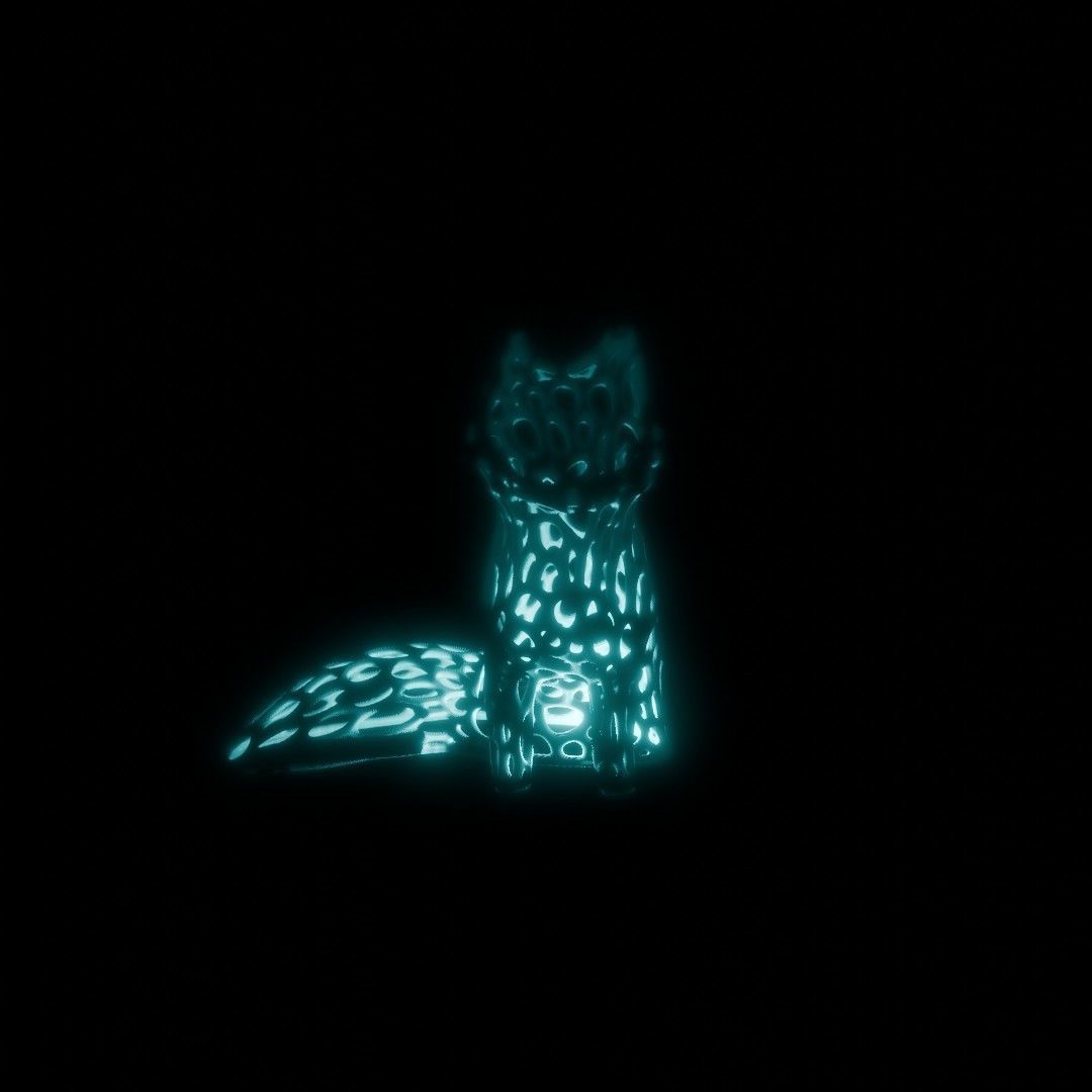 Spirit of the fox Vornoi edition 3D print model_13