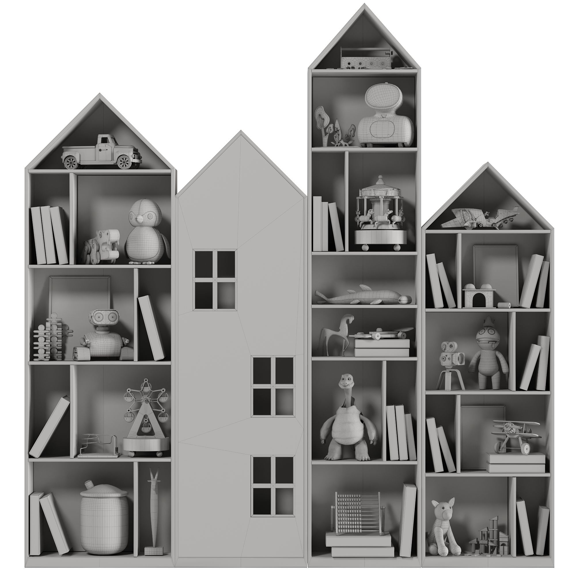 Children Room Set 8 Low-poly 3D model_5