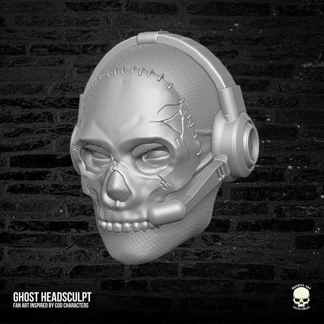 Ghost Fan Art 3D printable file for action figures 3D print model_12