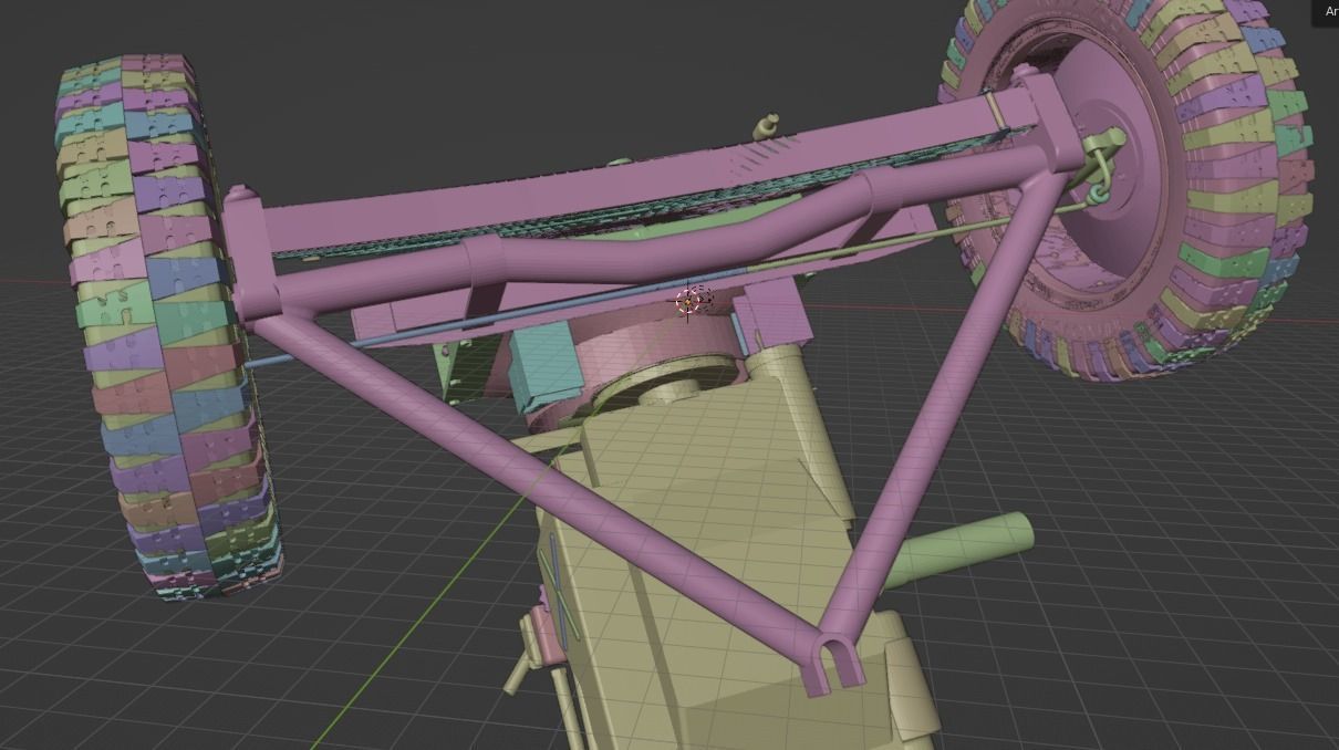 Filter motor and front axle Sdkfz250 3D model_5