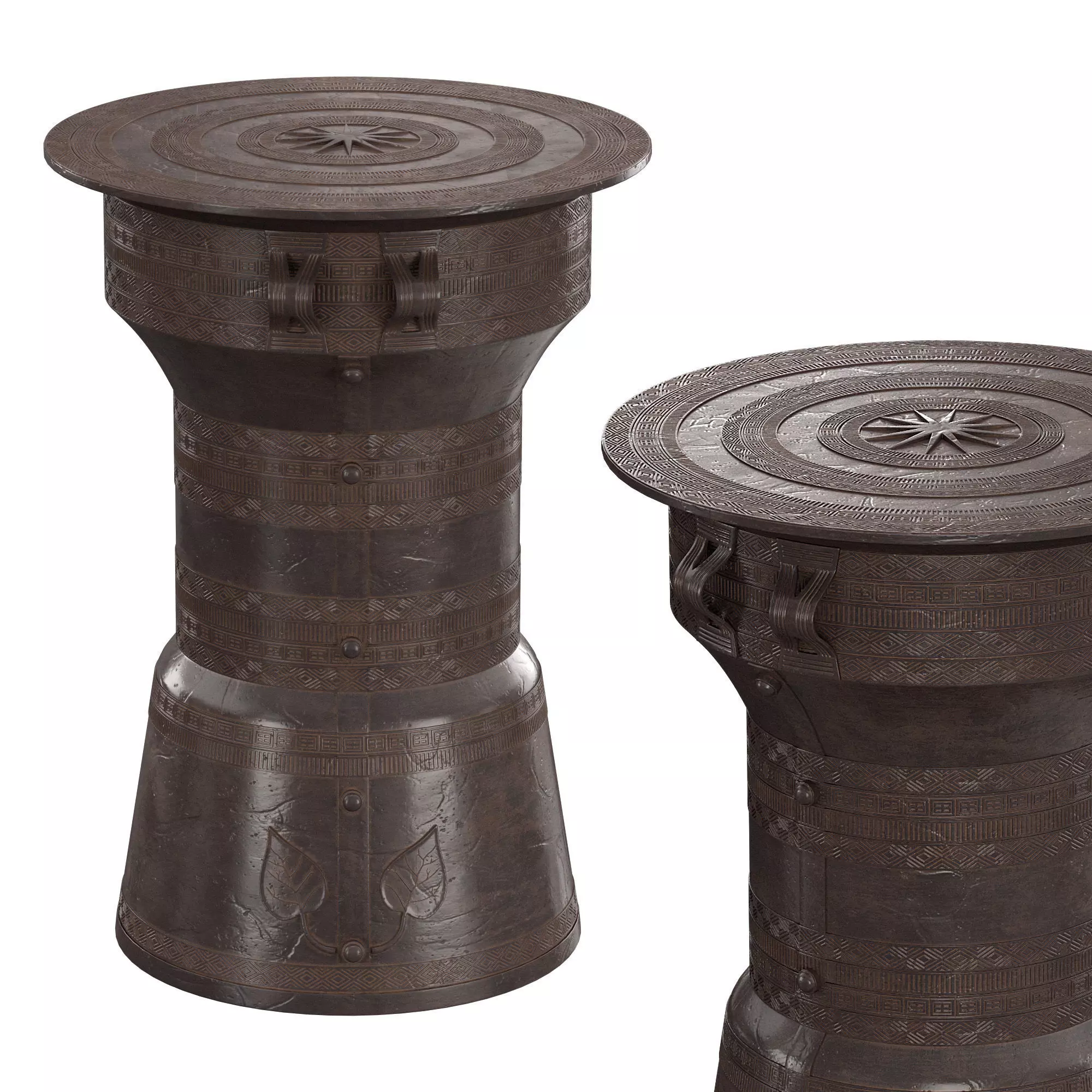 PALECEK RAIN DRUM TABLE 3D model_0