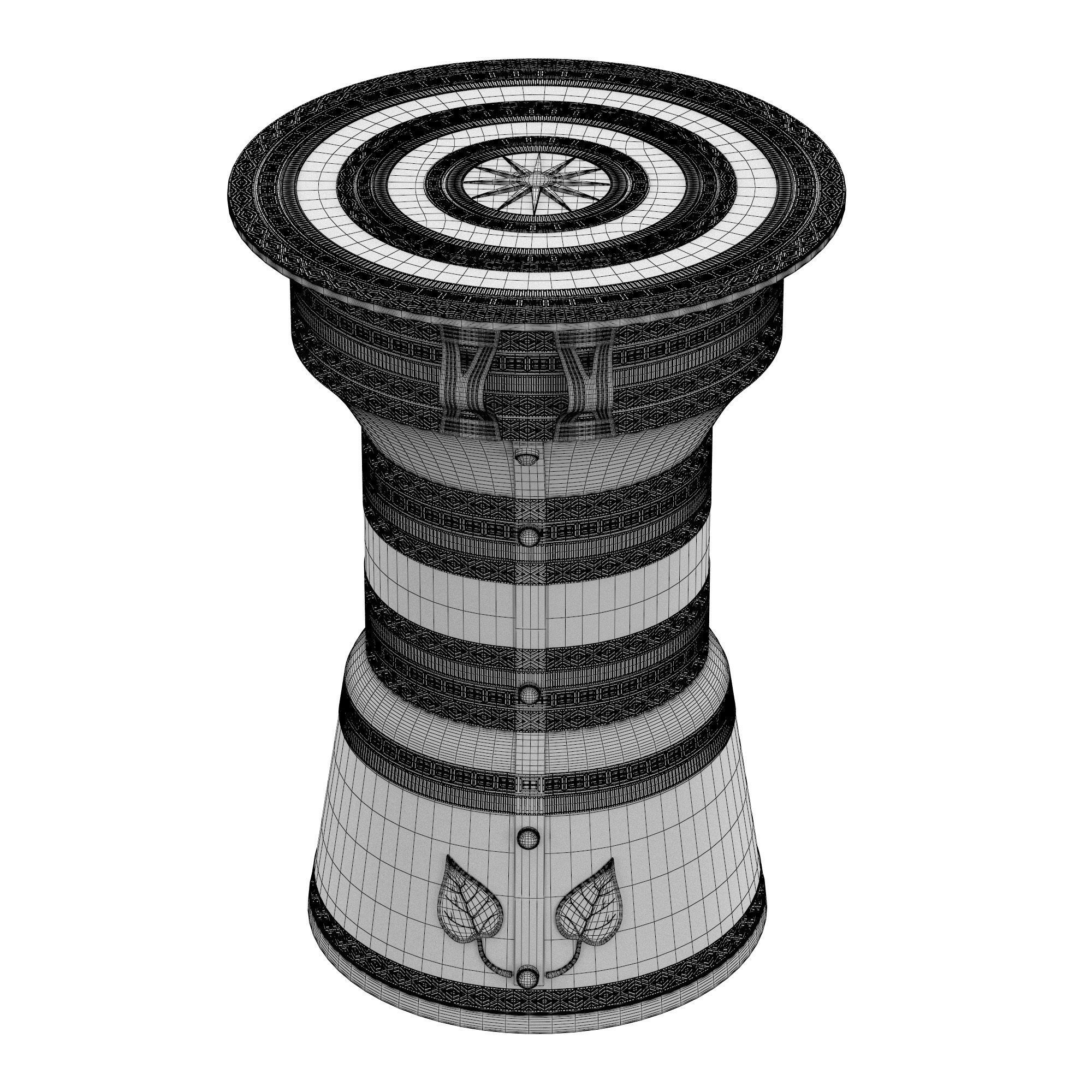 PALECEK RAIN DRUM TABLE 3D model_4
