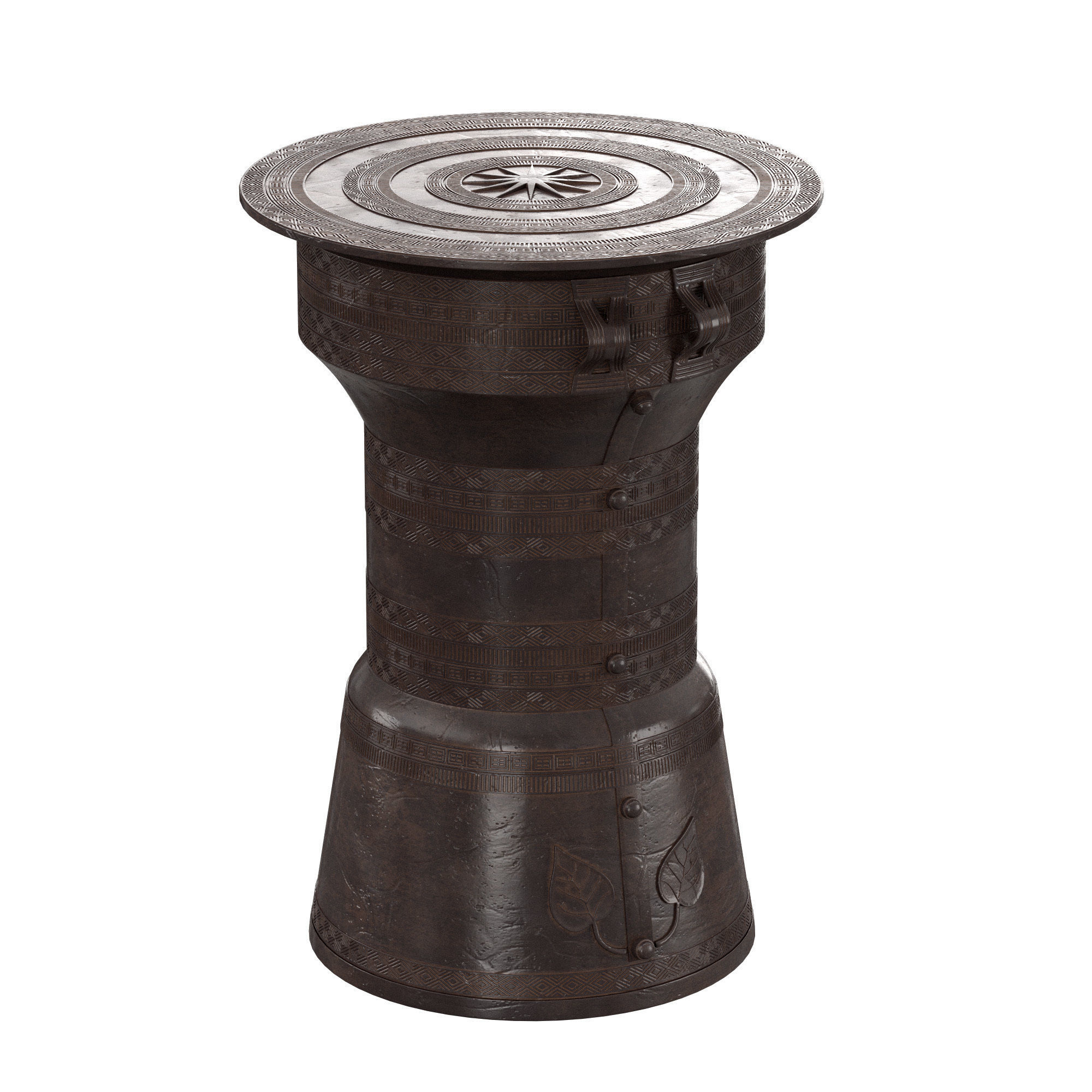 PALECEK RAIN DRUM TABLE 3D model_2