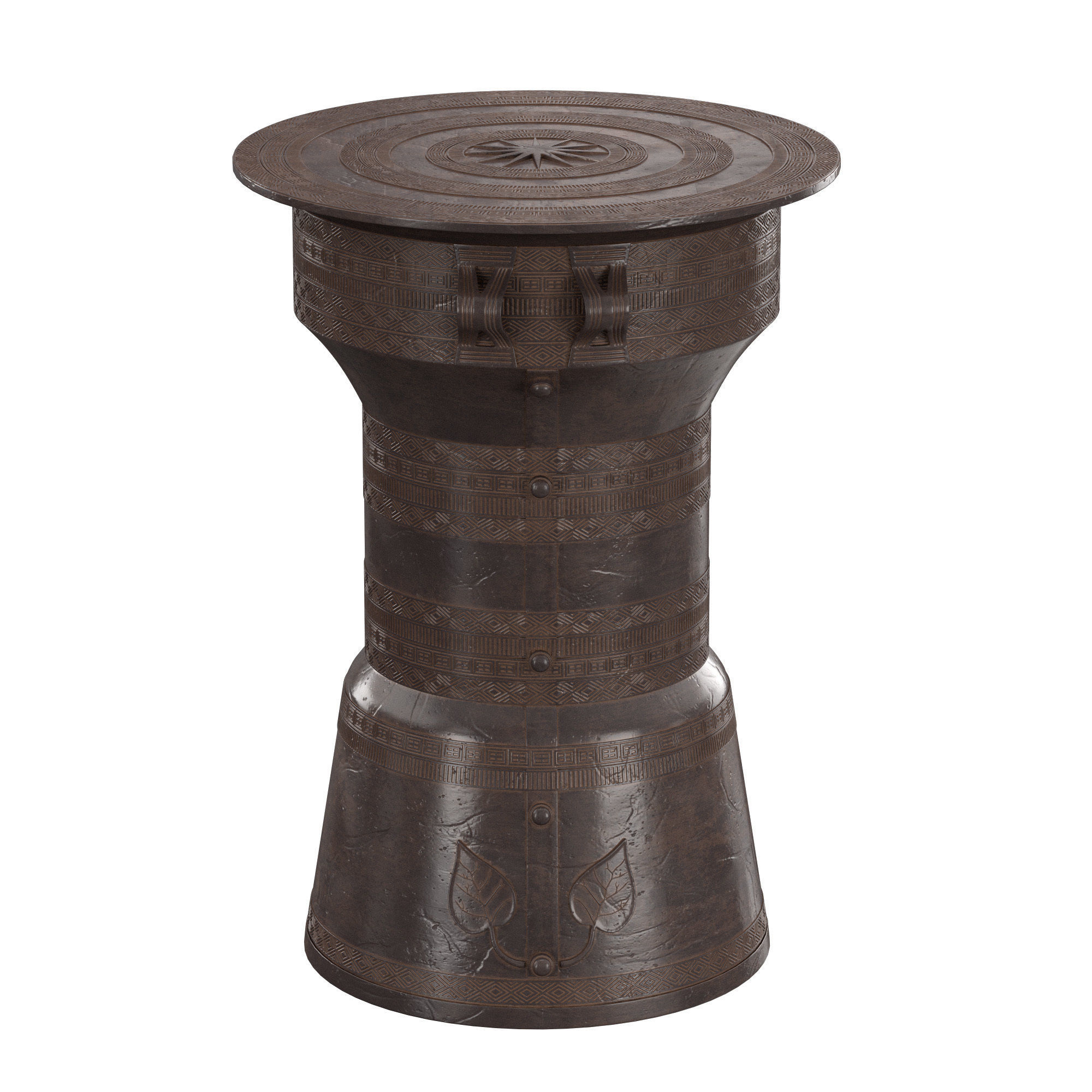 PALECEK RAIN DRUM TABLE 3D model_1