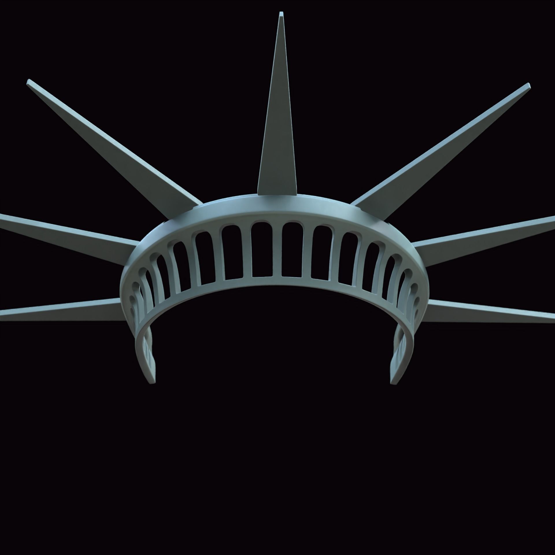 Crown - statue of liberty 3D print model_7