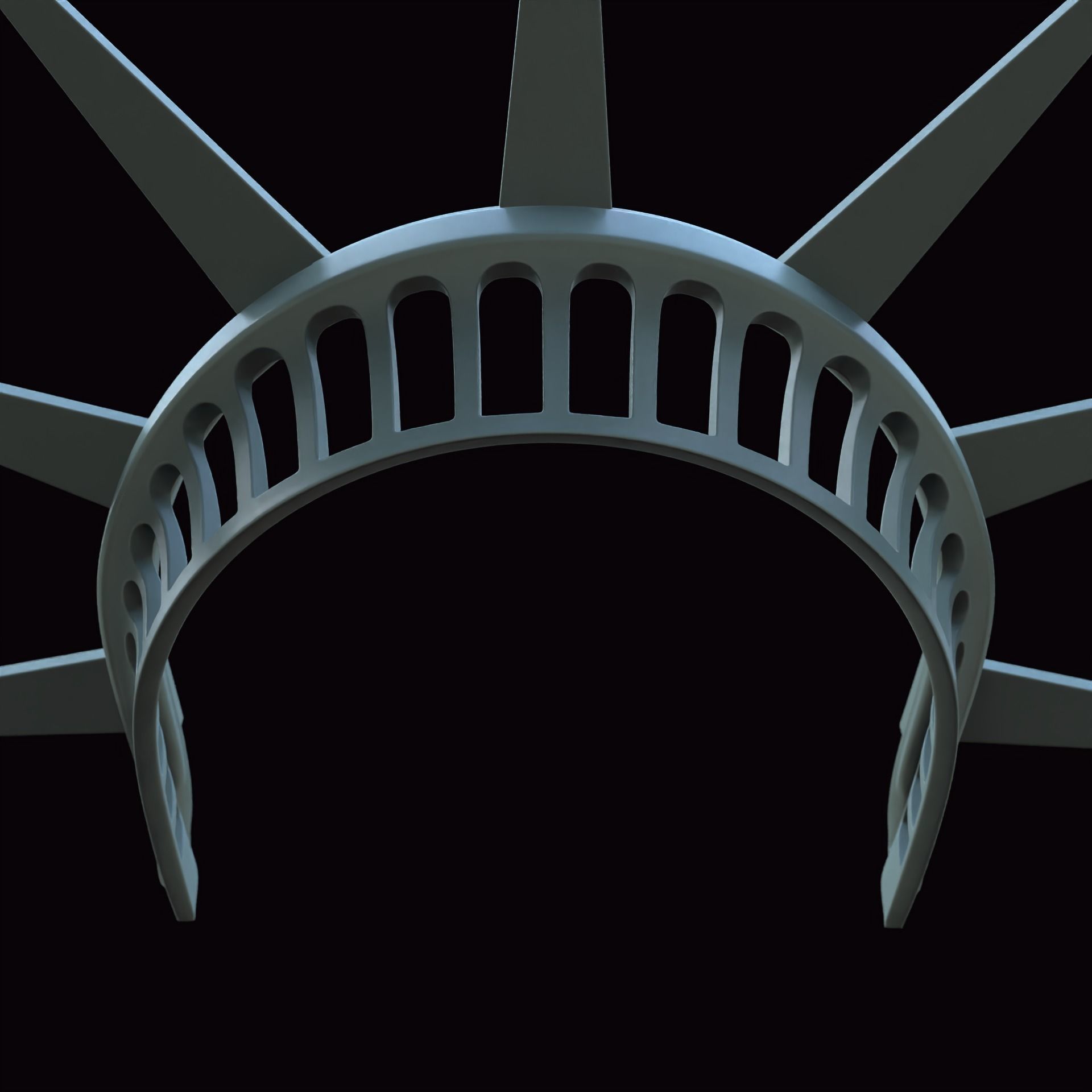 Crown - statue of liberty 3D print model_13
