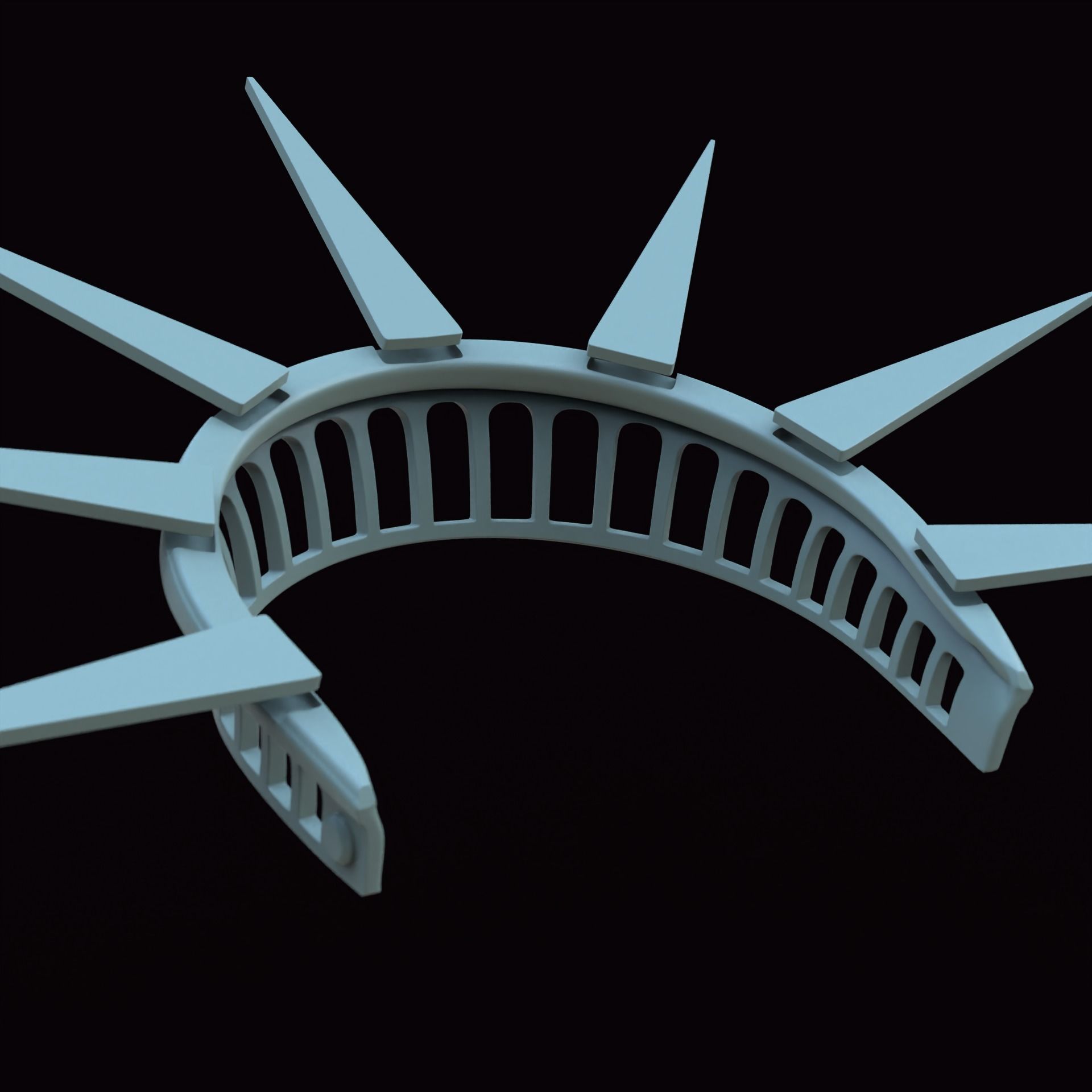 Crown - statue of liberty 3D print model_9