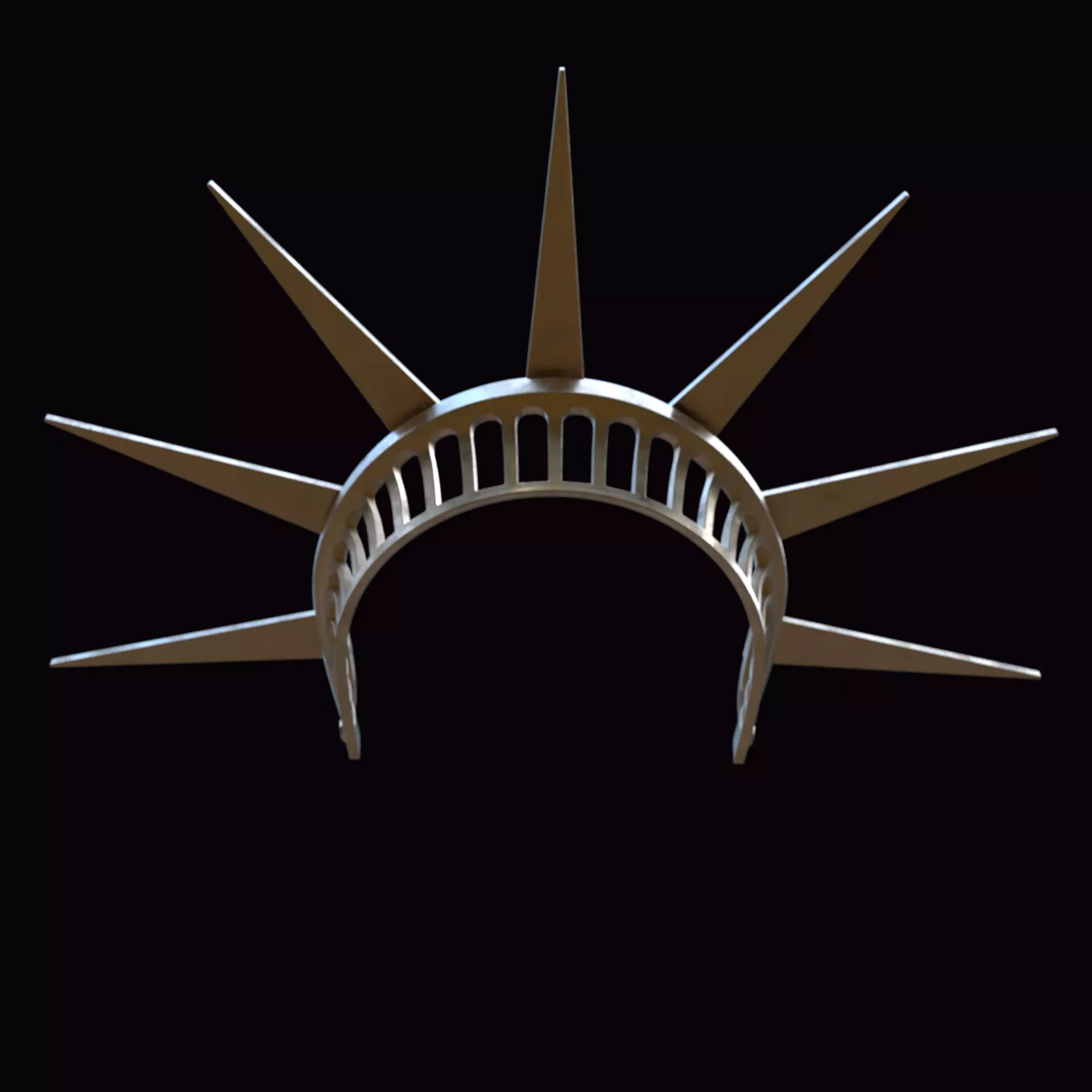 Crown - statue of liberty 3D print model_0