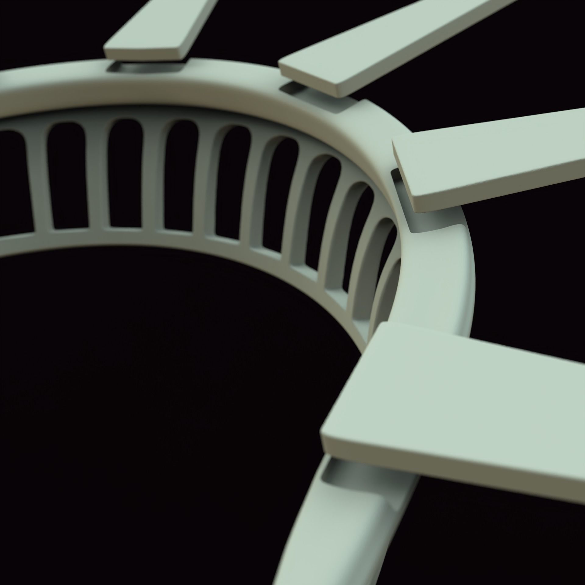 Crown - statue of liberty 3D print model_6